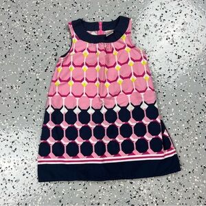 Gymboree Girls Pink and Blue Patterned Dress Size 4